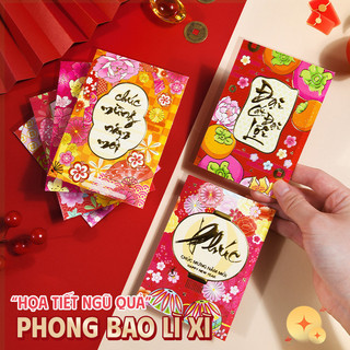 Bao lì xì Tết 2026 combo 36 size lớn, kiểu dáng dễ thương, sử dụng cho tráp cưới và các dịp lễ quan trọng