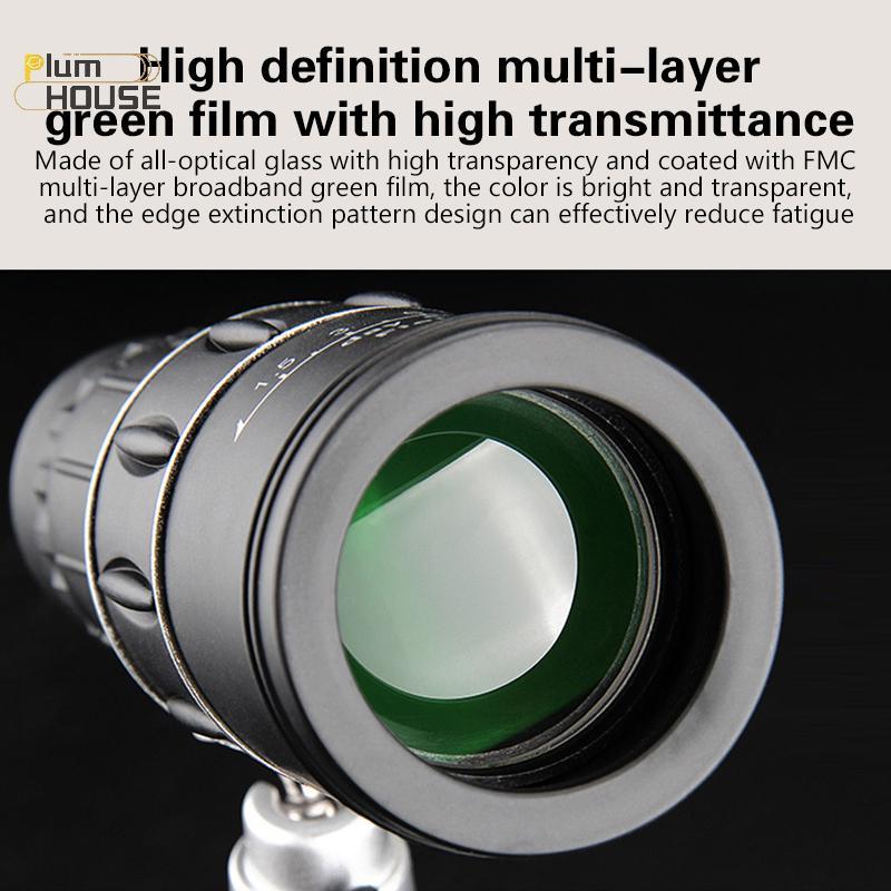 Kính thiên văn PlumHOUSE 16x52 - Lấy nét kép, zoom, dây đeo tiện lợi cho hoạt động ngoại trời