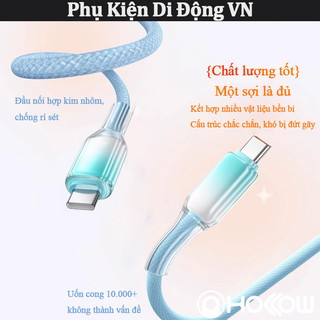Cáp sạc nhanh 120W Type-C iPhone dây bện nylon siêu bền cho iPhone 11 12 13 14 15 16 17 Samsung Xiaomi OPPO Vivo