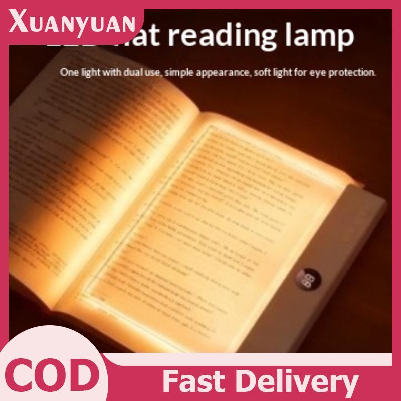 XUAN Đèn đọc sách LED trong suốt, sạc pin, 3 màu, tấm đèn phẳng điều chỉnh độ sáng, hẹn giờ, full trang