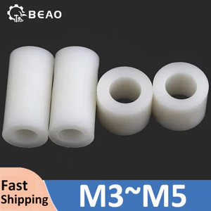 Trắng Tròn ABS Cách Nhiệt Chống Rỗng Nylon Miếng Đệm Tay PCB Ban Vít M3 M4 M5