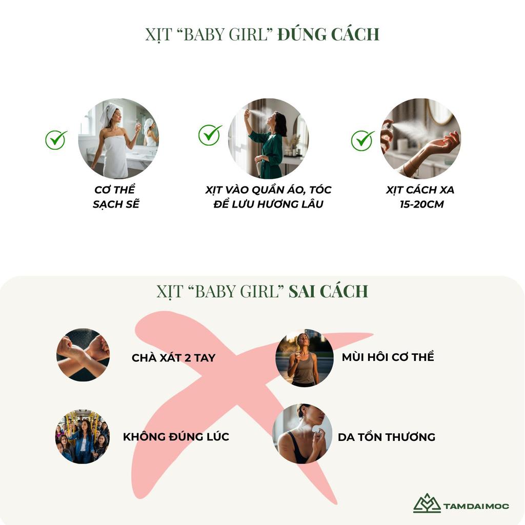 [TĐM] Nước Hoa Nữ Baby Girl edp TAM ĐẠI MỘC 75ml- Hương Thơm Ngọt Ngào Tươi Trẻ
