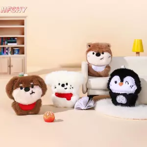 HFSHY 1 Cặp Dễ Thương Sang Trọng Chó Móc Khóa Búp Bê Động Vật Mặt Dây Chuyền Móc Khóa Dành Cho Nữ Bé Gái Hoạt Hình Schoolbag Bapa Mặt Dây Chuyền Quyến Rũ Quà Tặng VN