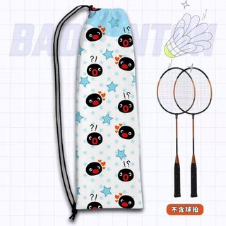Túi Đựng Vợt Cầu Lông Flannel Hình Hoạt Hình Chim Cánh Cụt Pingu - Dung Tích Lớn