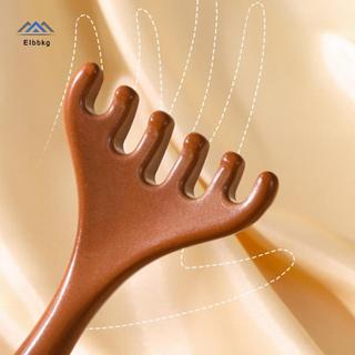 ELBBKG 1 Gỗ Đàn Hương Giả Sáu Răng Tay Cầm Dài Massage Toàn Thân Đa Năng Kinh Tuyến Massage Ne Da Đầu Cạo Mới