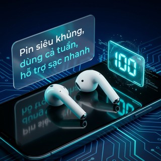 Tai nghe Bluetooth không dây P4 TWS 5.3", chống ồn, phù hợp cho thể thao và chơi game.
