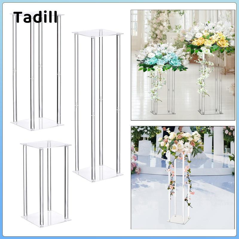 Trong Suốt Hoa Đứng Trang Trí Hiển Thị Giá Đỡ Vuông Thanh Lịch Bình Cao Trụ Cột Đứng Bệ Để Đính Hôn Trang Trí Nhà