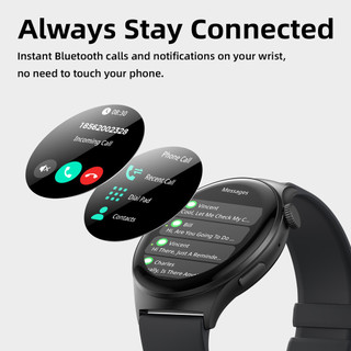 Đồng hồ thông minh GOOJODOQ IP68 chống nước, hợp kim kẽm,theo dõi sức khỏe Màn hình hiển thị 3D động