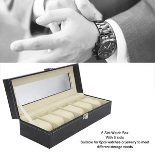 Hộp đựng đồng hồ 6 ngăn Hộp đựng bằng da PU nhẹ Di động thanh lịch cho chuyến du lịch tại nhà