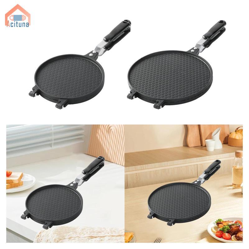 Máy làm nón bánh quế Acutuna, Máy nướng hợp kim nhôm, Chảo Crepe, Máy làm cuộn trứng chống dính cho trại, Dụng cụ làm bánh Nhà hàng Giá đỡ đồ ăn nhẹ tại nhà