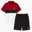 Set Bộ Thể Thao Iu Ni Quy Lô Chữ Thêu KCloset Bộ Mùa Hè Vải Cá Sấu Thời Trang Unisex NA114