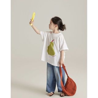 Áo thun bé gái in trái cây – Cotton 100% form rộng phong cách Hàn Quốc