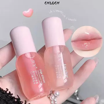 CHLOCH Fruit Crystal Jelly Lip Oil, Glass Lip Gloss Hydrating Transparent Lip Serum, Lips Care Plumping Lip Makeup Cosmetics Lip Balm