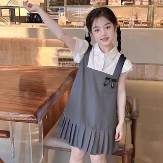 Váy yếm cho bé gái mùa hè – Phong cách Hàn Quốc, xếp ly dễ thương