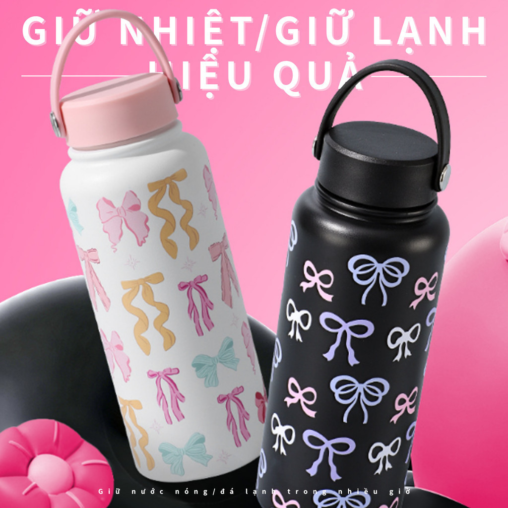 Ly giữ nhiệt Khắc tên Chính hãng 1000ml Giữ nhiệt đựng nước văn phòng trường học du lịch cá nhân
