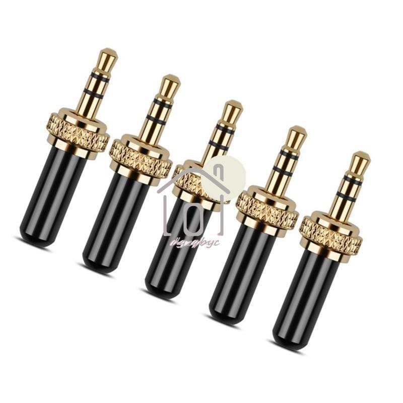 5 Phích Cắm 3.5 Mm Đầu Nối Kim Loại Mini 3.5 Mm Khóa Vít Stereo Jack Cắm Với M6 Chủ Đề Bên Trong