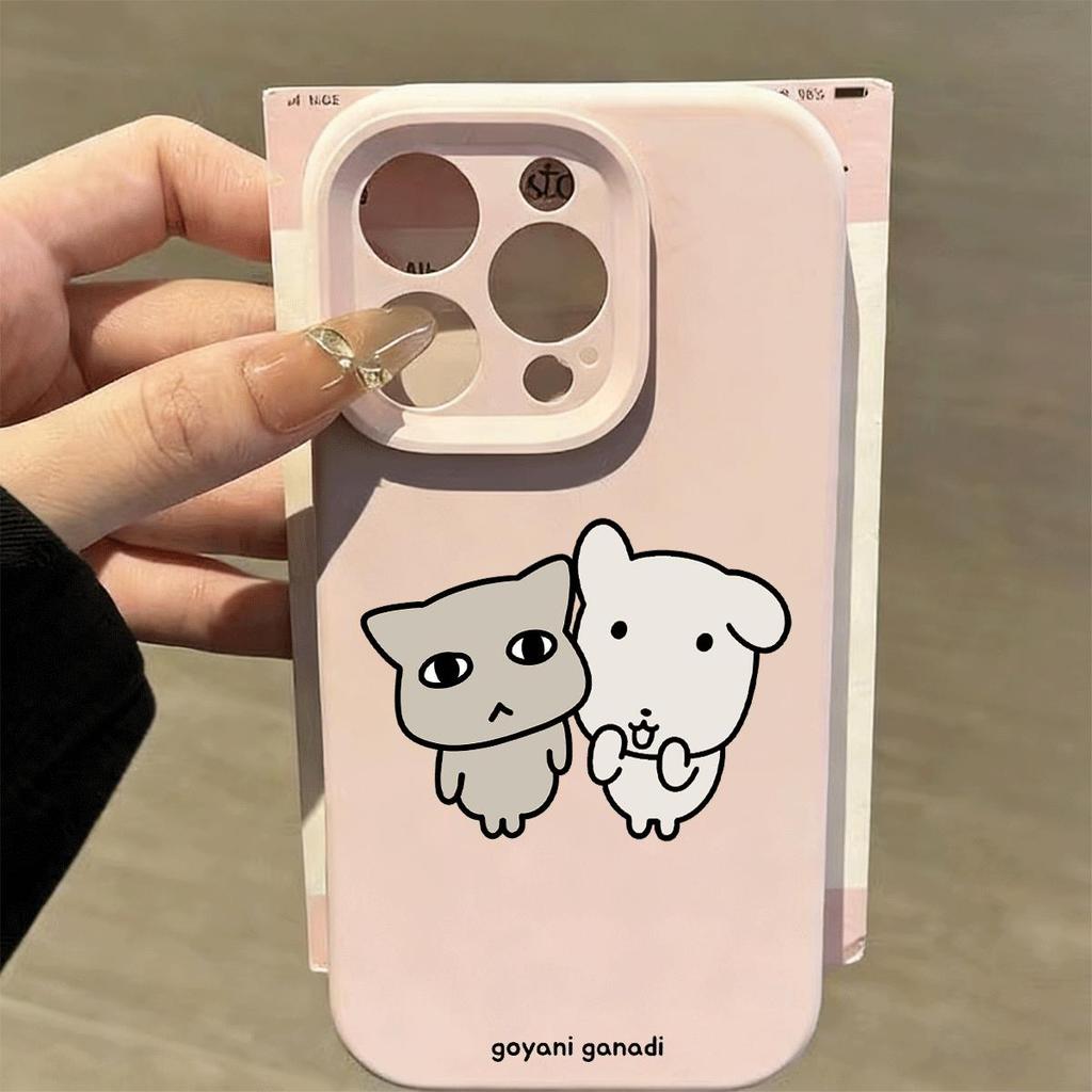 Xám mèo anh em dán cho 16 trường hợp iPhone 17Air gạo nếp trường hợp 14 13 11Pro