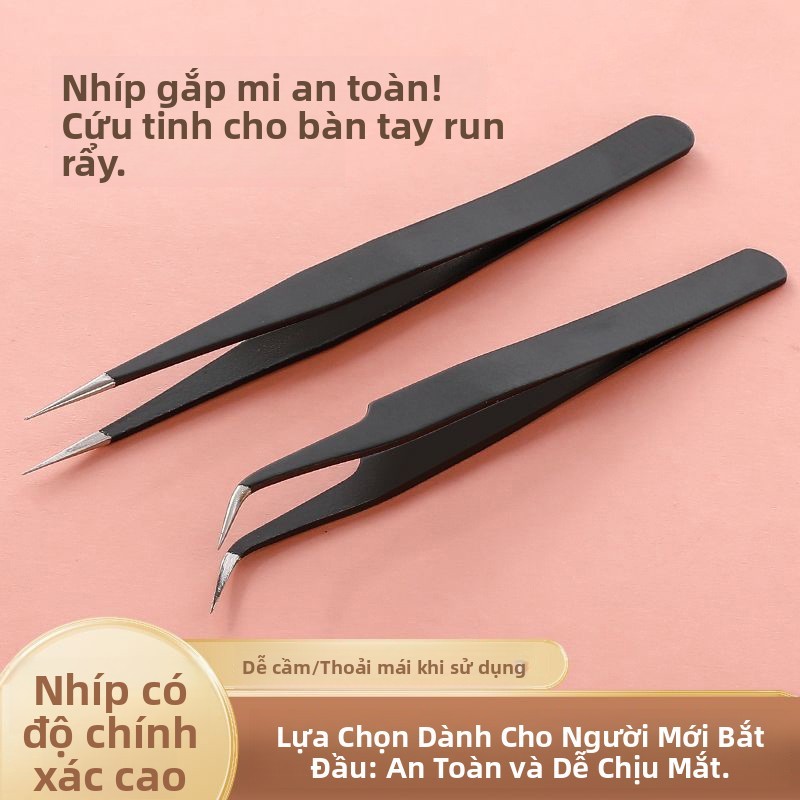 Kẹp Lông Mày Nhíp Nhỏ Kìm Nhổ Nhổ Nhổ Râu Dán Lông Mi Giả Dụng Cụ Cắt Tỉa Lông Mày Miếng Dán Trang Điểm Mắt Giả