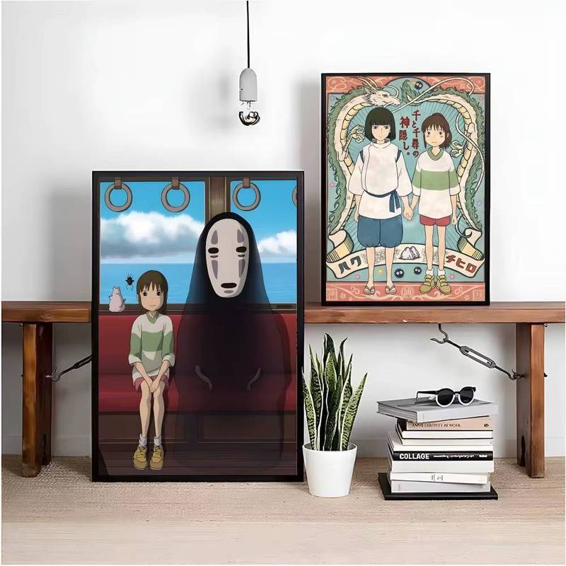 Spirited Away Anime HD Chống Thấm Nước Canvas Nghệ Thuật Poster Không Khung Thẩm Mỹ Trang Trí Tường Cho Nhà Phòng Ngủ Thanh