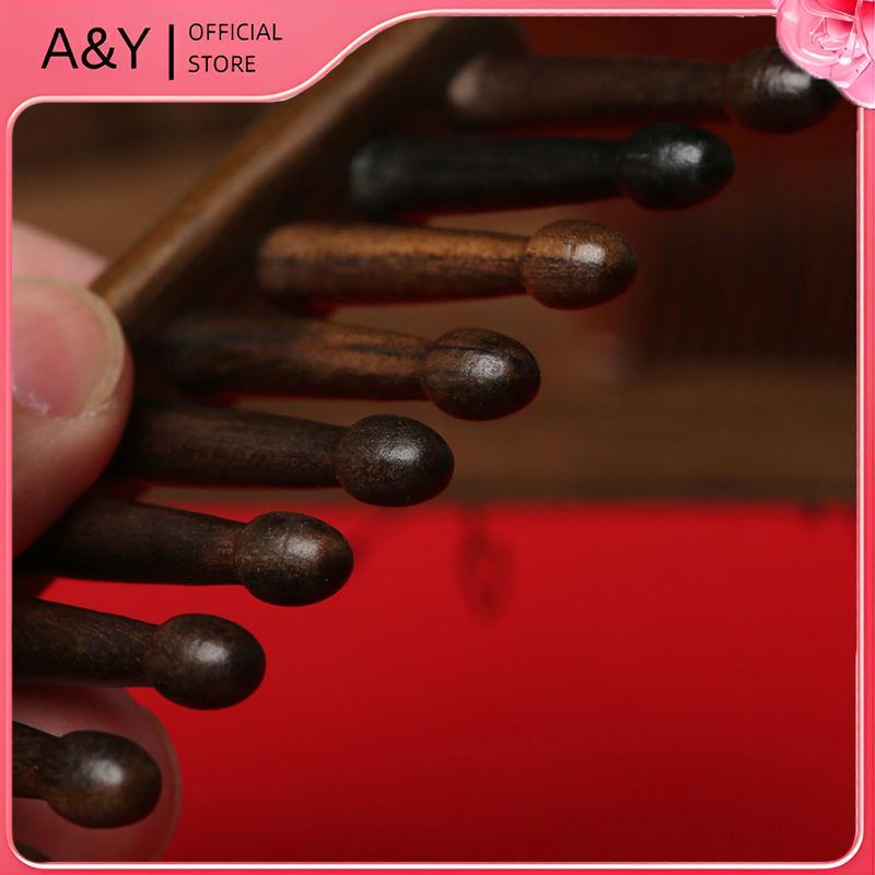 A & Y Naturalb Meridian Massage Chống tĩnh điện No-snags Răng Rộng Cho Nữ Cô Gái Tóc Xoăn Thẳng.