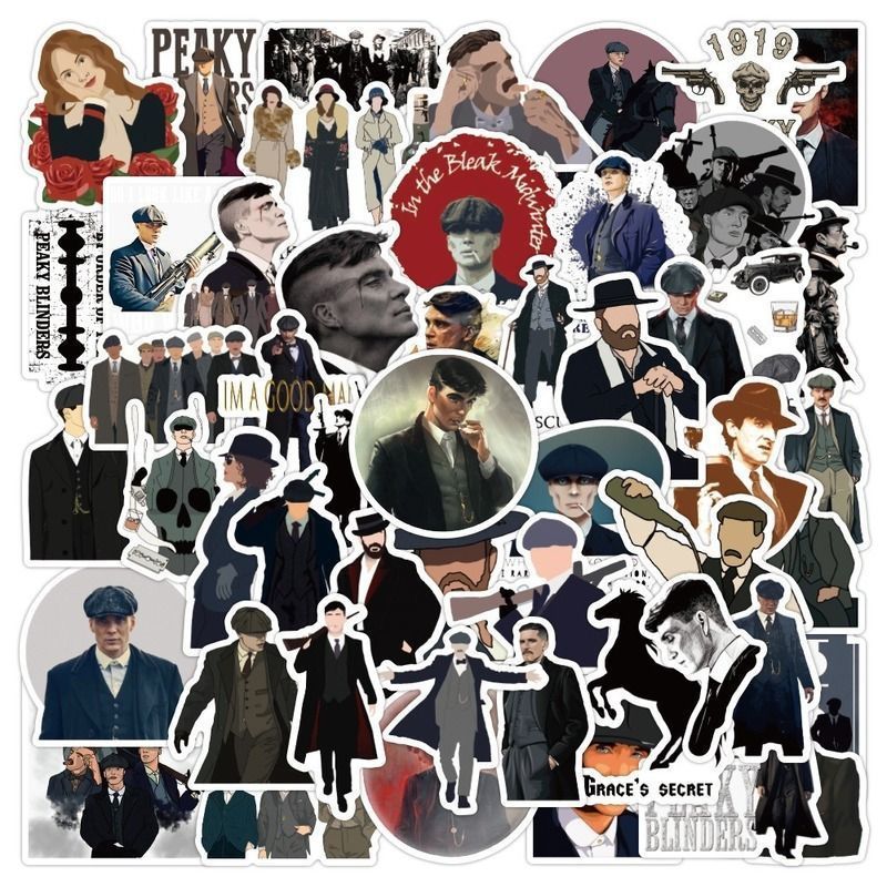 Bộ 50 Peaky Blinders Ngoại Vi Dán Cá Tính Trang Trí Mũ Bảo Hiểm Notebook Guitar Cốc Nước Graffiti Dán Quà Tặng Sinh Nhật