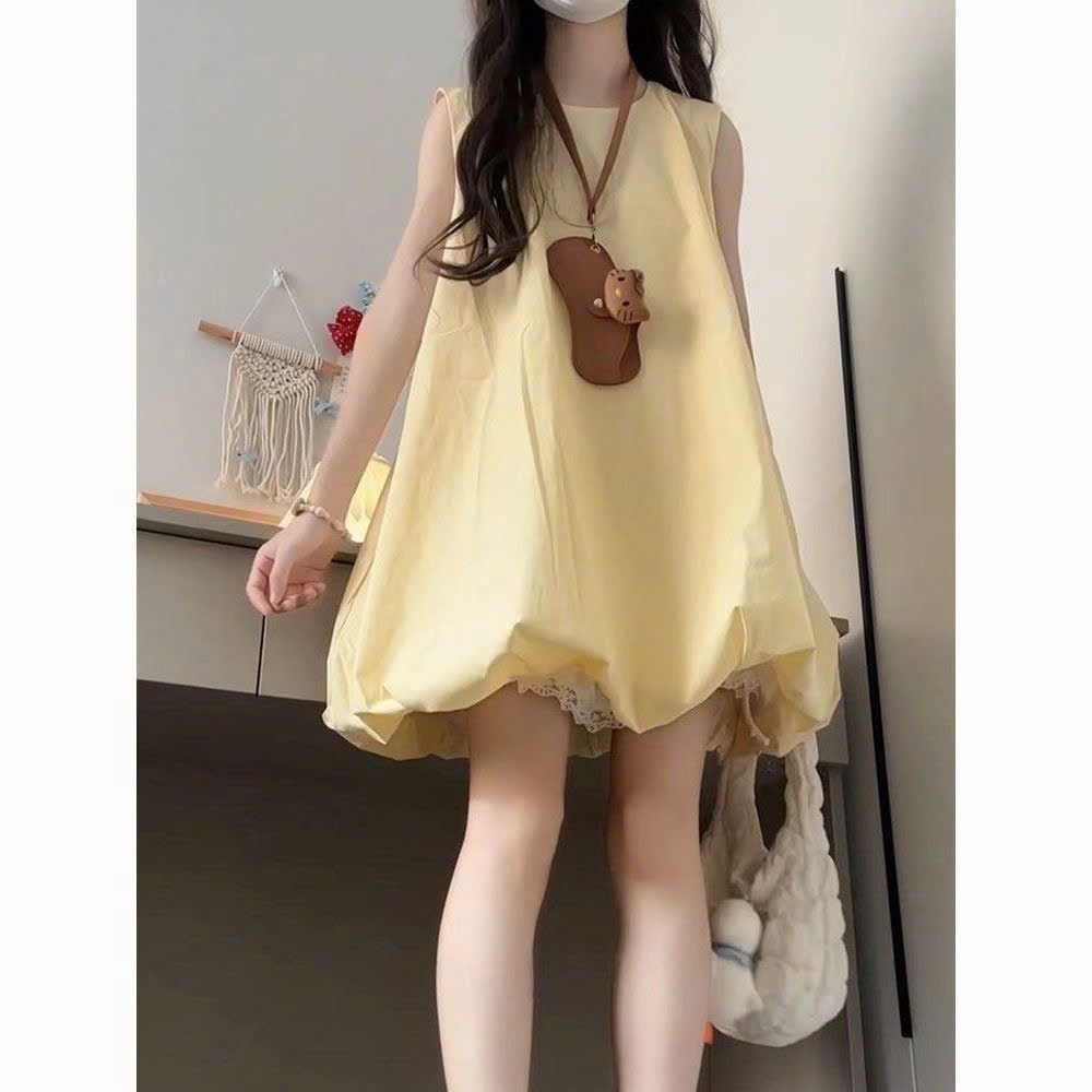 Váy babydoll sát nách dáng phồng bí phong cách ngọt ngào điệu đà hottrend MT33 SP436