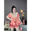 Bộ pijama nữ mặc nhà quần đùi lụa xước mềm mát freesize 54kg sang xinh dễ mặc- CN49