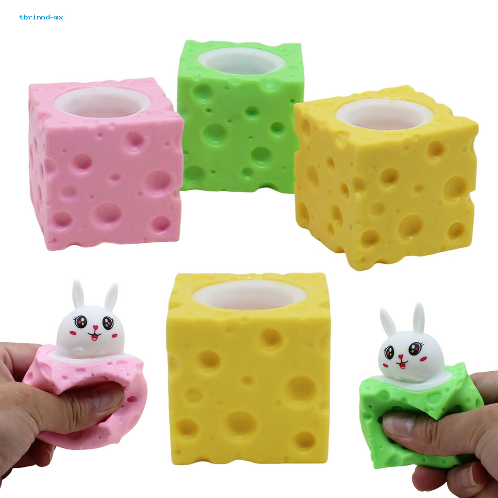 Trrinnd Thỏ Phô Mai Bóp Đồ Chơi Mini Phô Mai Bóp Đồ Chơi Thỏ Phô Mai Bóp Đồ Chơi Chậm Giảm Căng Thẳng Thỏ Fidget Bóng Thư Giãn Squishy Cho Trẻ Em Người Lớn Dễ Thương Cho Lo Âu