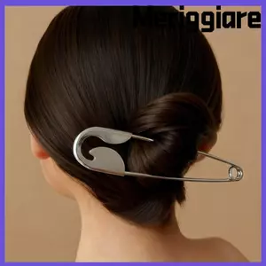 Vuốt tóc an toàn MERIGGIARE, Barrettes tóc kim loại hình học tối giản cỡ lớn, Bộ đồ cố định hợp thời trang Trâm cài bạc Phụ kiện tóc cho nữ Cô gái