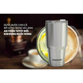 (TẶNG KÈM TÚI+ỐNG HÚT) LY GIỮ NHIỆT SUNHOUSE 900ML
