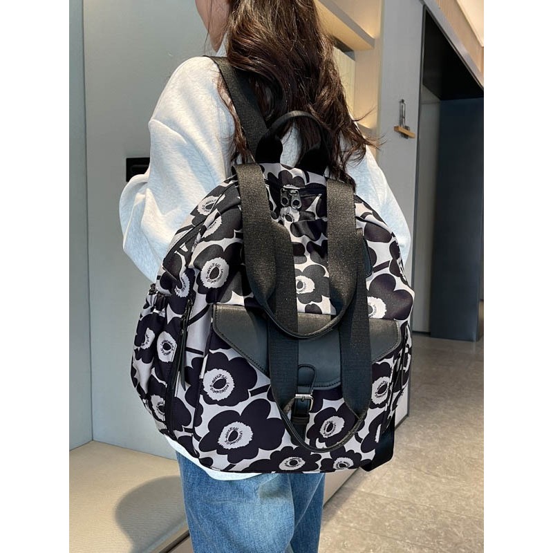 Authentic women's bag, new Chinese-style backpack, trendy new fashion Oxford cloth women's backpack, large-capacity travel bag