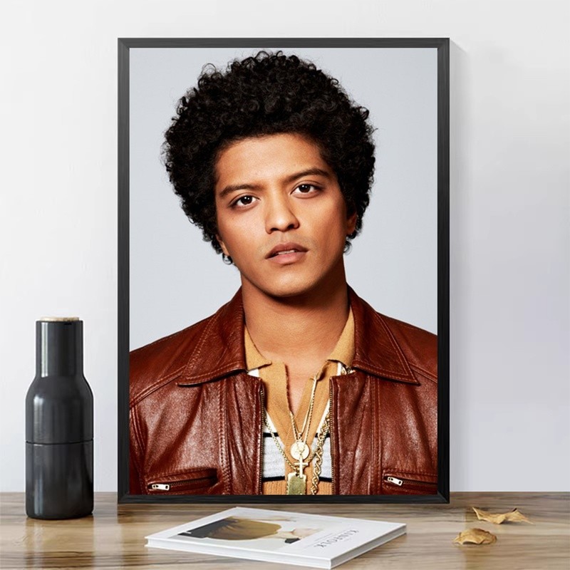 Bruno Mars Poster Star Frameless Canvas Chống Thấm Nước Nghệ Thuật Trang Trí Tường Cho Phòng Khách Phòng Ngủ Nghiên Cứu Tùy Chỉnh