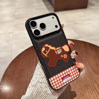 Ốp lưng iPhone 17 16 15 14 13 12 11 Pro Max X XR Max 7 8 Plus Red Wave Dot Pony da vân trường hợp điện thoại