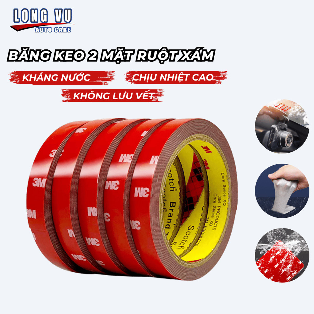 Băng keo 2 mặt 3M 4229P siêu dính, chống thấm - CUỘN 3 MÉT