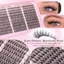 Lông mi giả AFTEROF, Cụm lông tơ dài 10-16mm Lông giả, 30D / 40D / 50D / 60D Kiểu dáng tự nhiên Wispy Trang điểm mắt giả