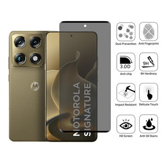 Kính cường lực chống gián điệp 2 trong 1 Bảo vệ màn hình riêng tư cho Motorola Signature Moto edge 60 Pro Fusion 5G & Phim ống kính máy ảnh