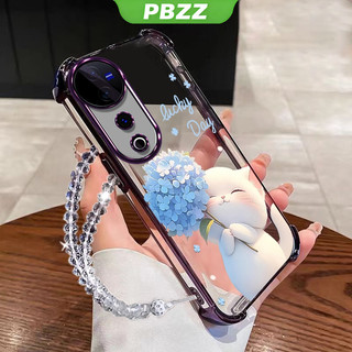 Ốp Lưng Cho VIVO V50 LITE V40 PRO 5G 2024 VIVO V40 V50 5G Vỏ Điện Thoại Vỏ Mềm Silicon Chống Sốc Thiết Kế Mới Thẩm Mỹ Trong Suốt Hoạt Hình Vòng Tay Mèo Cho Bé Gái SJSLLSHM01