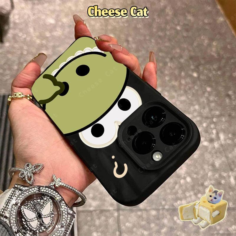 Phim hoạt hình cá sấu ngoáy mũi dễ thương Ốp gập 3D tương thích cho iPhone 13 12 11 14 15 16 17 Pro Max 7 Plus XR Xs Max