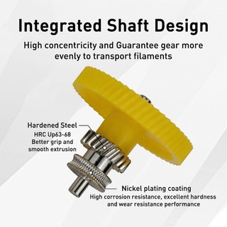 Bộ bánh răng đùn thép cứng Utake Precisions cho máy in 3D P2S Truyền nguồn đáng tin cậy và hiệu quả