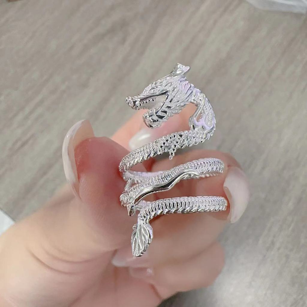 Nhẫn nam nữ độc đoán phong cách dân tộc cổ điển có thể điều chỉnh được cá tính hóa
