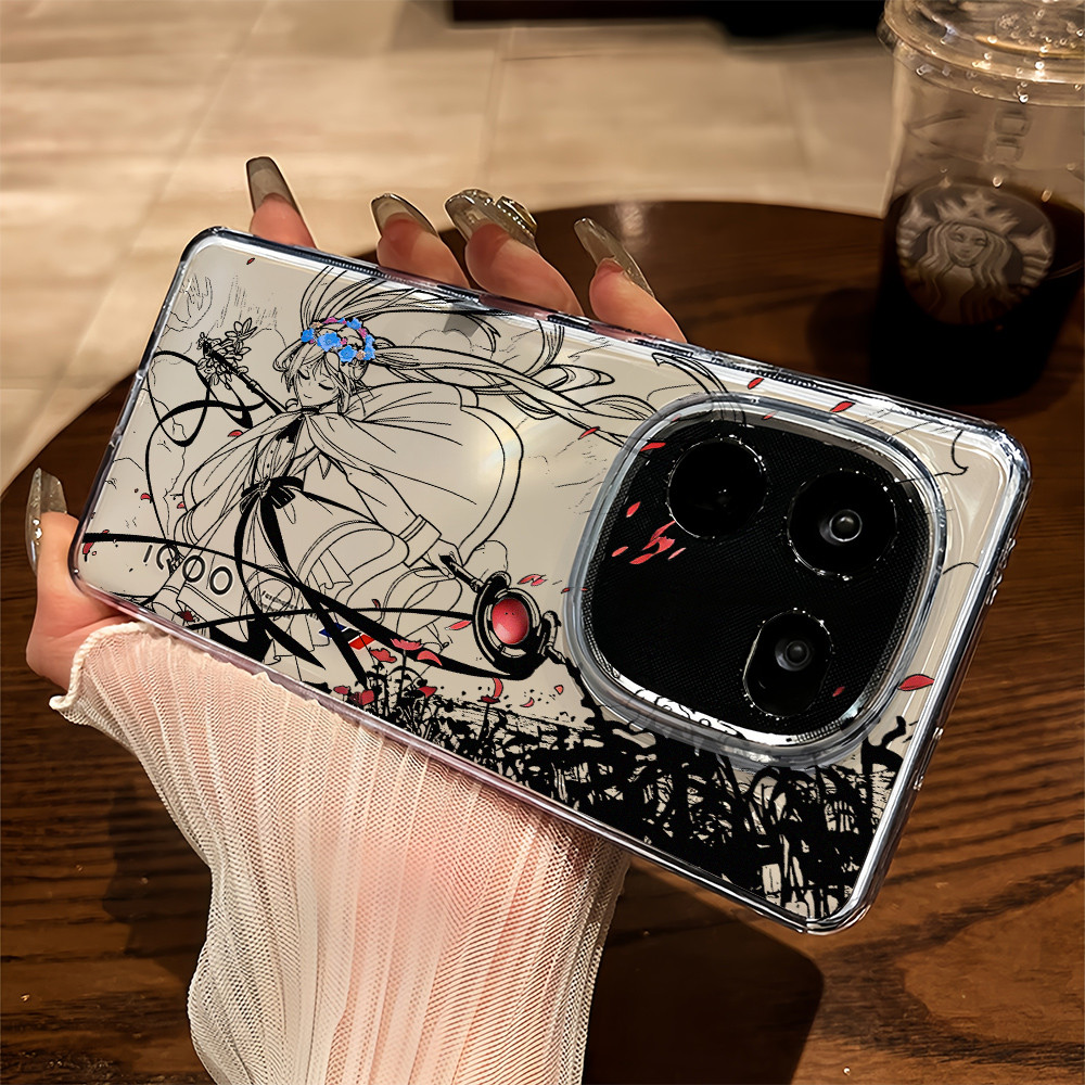 Ốp Điện Thoại Trong Suốt Mềm Anime FRIEREN Cho iQOO 15 / 13 / 12 Neo 11 / Neo 10 Z9 Z10 Z11 Turbo / Z10 Turbo + Neo 9 Z9X Z8X ‌Bảo vệ Camera Vỏ iQOO chống sốc