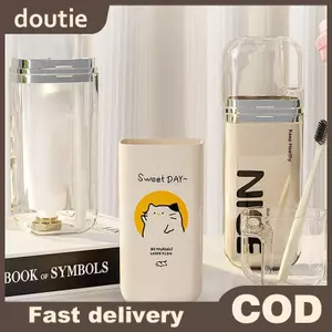 Doutie Hoạt Hình Dễ Thương Bàn Chải Đánh Răng Cốc Du Lịch Bàn Chải Đánh Răng Giá Đỡ Đơn Giản Di Động Cốc Nước súc Miệng Cho Chuyến Đi Công Sở Nhà Cắm Trại VN