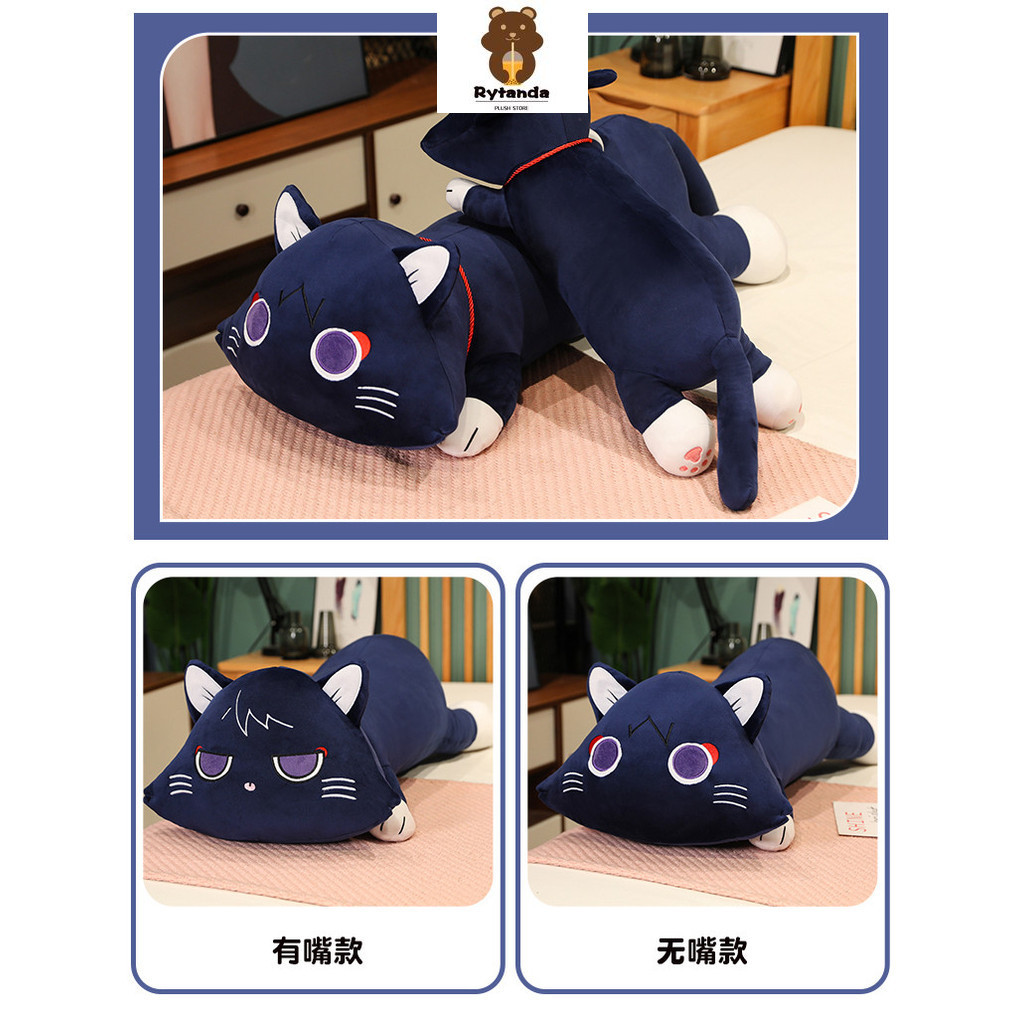 Rytanda Dễ Thương Dài Sang Trọng Gối Genshin Tác Động Lang Thang Sang Trọng Đồ Chơi Scaramouche Plushie Búp Bê Trang Trí Gối Đệm Mềm Nhồi Bông Anime Hình Trao Đổi Giáng Sinh Quà Tặng Sinh Nhật Trang Trí