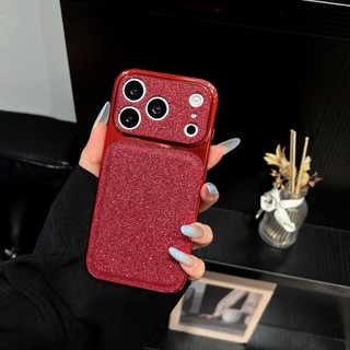 Bảo Vệ Toàn Diện Ống Kính Mạ Bột Lấp Lánh Vỏ Điện Thoại Acrylic Cho iPhone 17Promax 17pro 13 14 15 16 Pro Max Vỏ Di Động Nữ Chống Sốc
