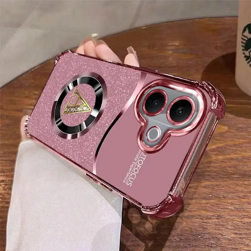 Vỏ Cho VIVO V60 LITE Phim Hoạt Hình Bảo Vệ Toàn Diện Chống Rơi Màu Hồng May Mắn Bìa Thư Mạ Điện Bảo Vệ Camera Vỏ Điện Thoại Silicon