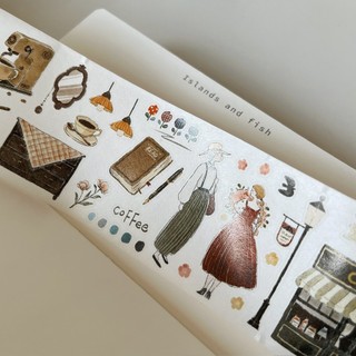 Washi tape PET tape Yier bế viền Tea Party vibe cổ điển
