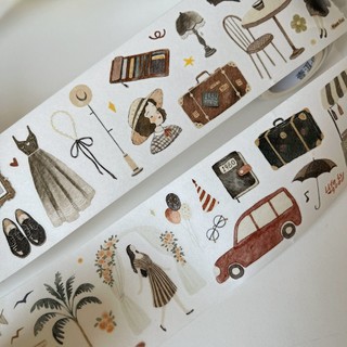 Tape Yier bế viền Travel Diary vibe cổ điển