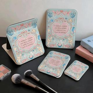 Trái tim hồng Lolita Gương Trang Điểm Gập Đẹp Hiện Đại, Phong Cách Hàn Quốc