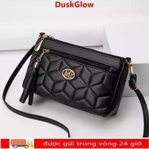 Túi Tote DUSKGLOW, Túi đeo chéo nhẹ bằng da, Túi đeo vai dung tích lớn màu trơn thời trang dành cho nữ
