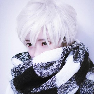 Wig/ Tóc giả nguyên đầu BẠCH KIM tóc ngắn Cosplay hóa trang Nam/ Nữ HaminStore